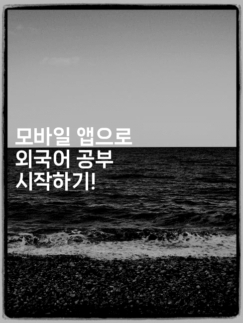 모바일 앱으로 외국어 공부 시작하기!
-킴치