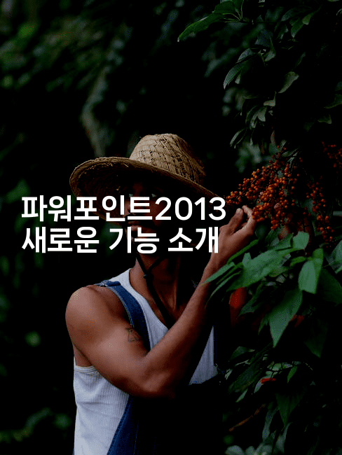 파워포인트2013 새로운 기능 소개-킴치