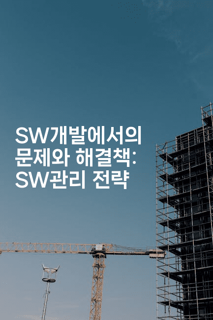 SW개발에서의 문제와 해결책: SW관리 전략-킴치