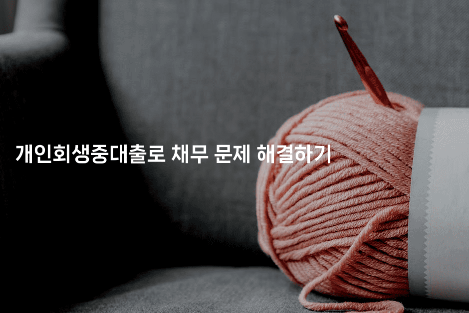 개인회생중대출로 채무 문제 해결하기-킴치