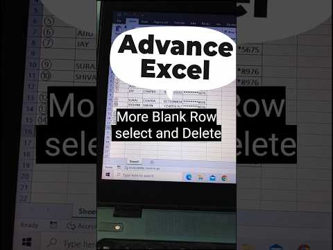 Blank Row Select #viral #trending #ytshorts #shorts #new #excel #computer