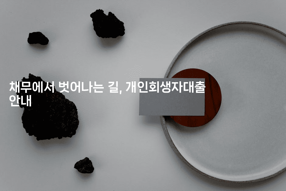 채무에서 벗어나는 길, 개인회생자대출 안내-킴치